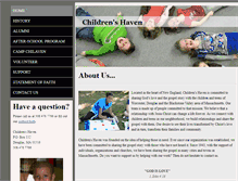 Tablet Screenshot of childrenshaveninc.com